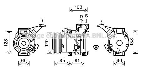 AVA QUALITY COOLING Компрессор, кондиционер TOK606